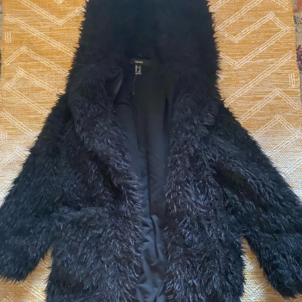 Fuzzy black coat